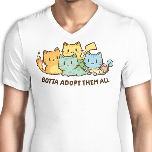 Gotta Adopt 'Em All - Men's V-Neck