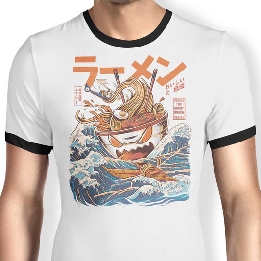 Great Ramen Off Kanagawa - Ringer T-Shirt