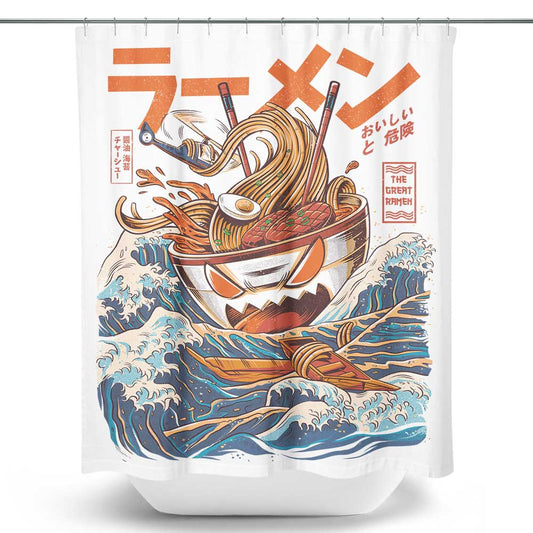 Great Ramen Off Kanagawa - Shower Curtain