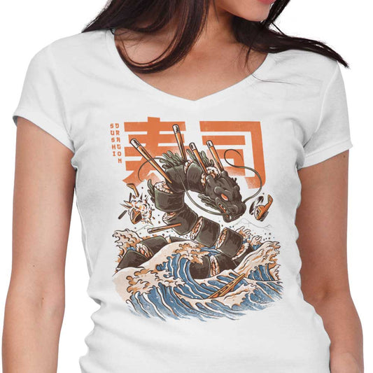 Great Sushi Dragon - Women's V-Neck
