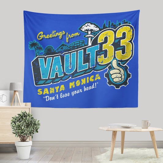 Greetings from 33 - Wall Tapestry