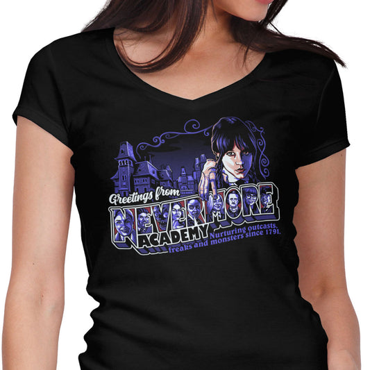 Greetings from Nevermore - Women's V-Neck