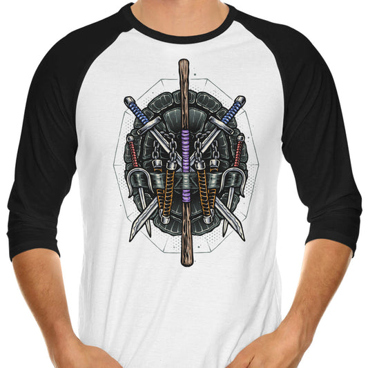 Half Shelled Weaponry - 3/4 Sleeve Raglan T-Shirt