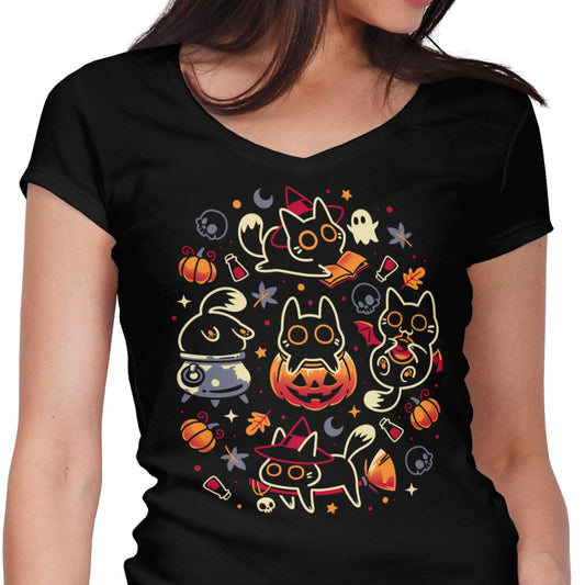 Halloween Kitty Party - Women's V-Neck