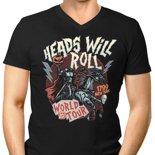 Heads Will Roll - Men's V-Neck