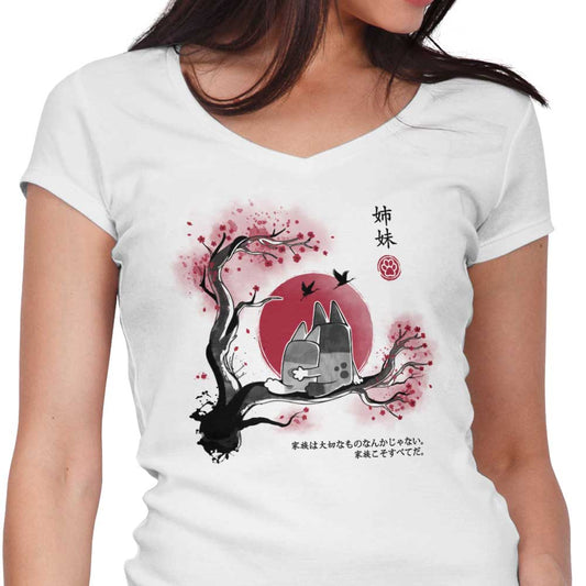 Heeler Sumi-e - Women's V-Neck