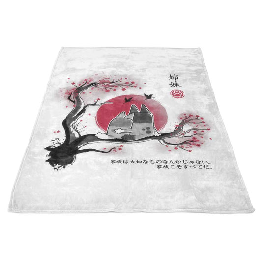 Heeler Sumi-e - Fleece Blanket