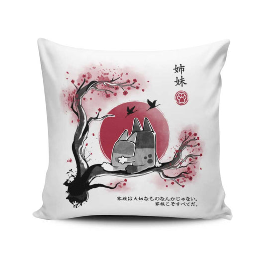 Heeler Sumi-e - Throw Pillow