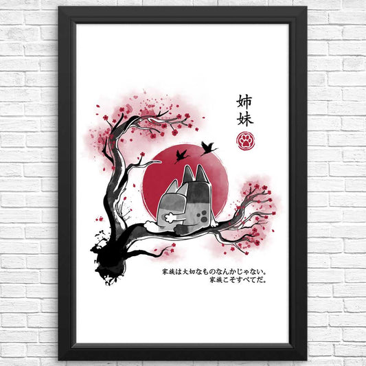 Heeler Sumi-e - Posters & Prints