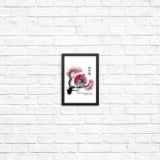 Heeler Sumi-e - Posters & Prints