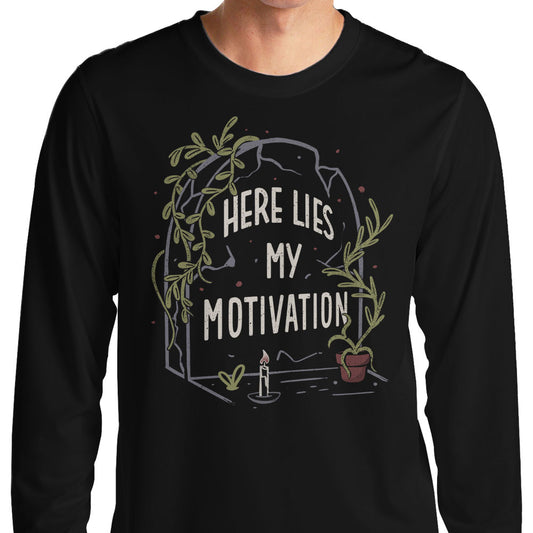 Here Lies My Motivation - Long Sleeve T-Shirt