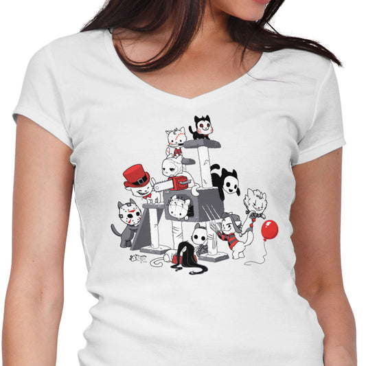 Horror Cats - Women's V-Neck