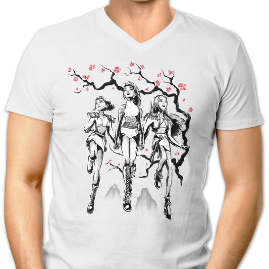 Hunter Harmony Sumi-e - Men's V-Neck