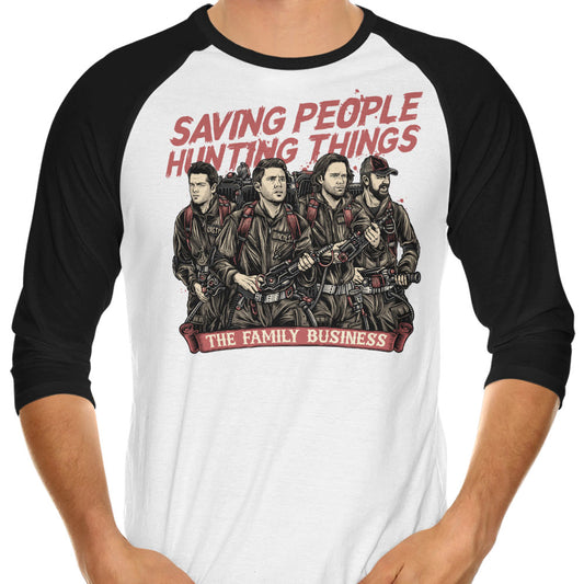 Hunting Ghosts - 3/4 Sleeve Raglan T-Shirt