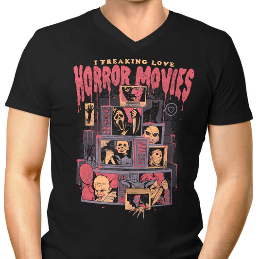 I Freaking Love Horror Movies - Men's V-Neck