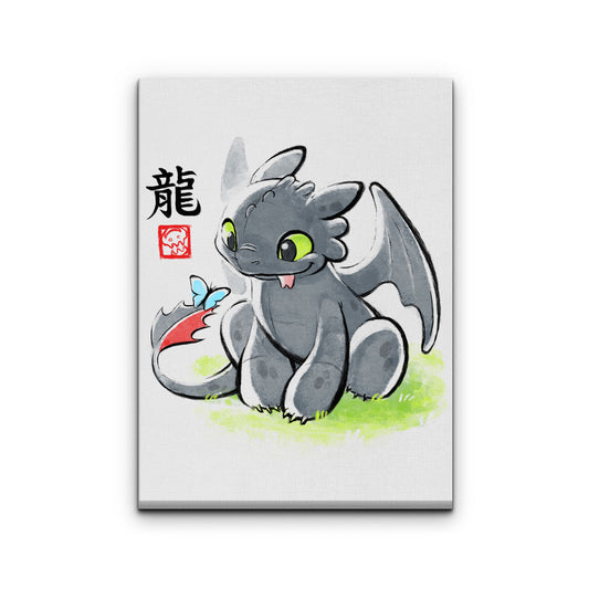 Inked Dragon - Canvas Print