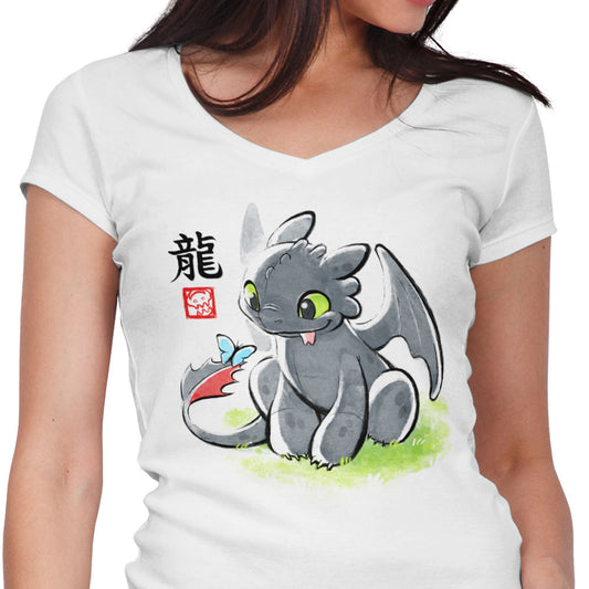 Inked Dragon - Women's V-Neck