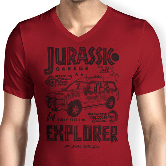 Jurassic Explorer - Men's V-Neck