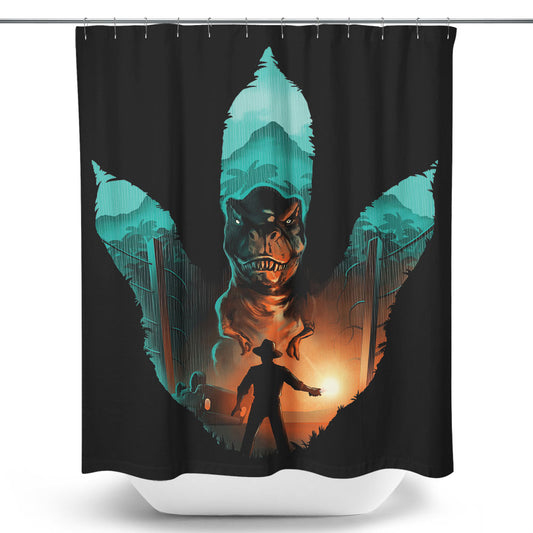 Jurassic Footprint - Shower Curtain