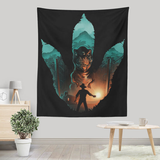 Jurassic Footprint - Wall Tapestry