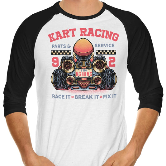 Kart Racing - 3/4 Sleeve Raglan T-Shirt