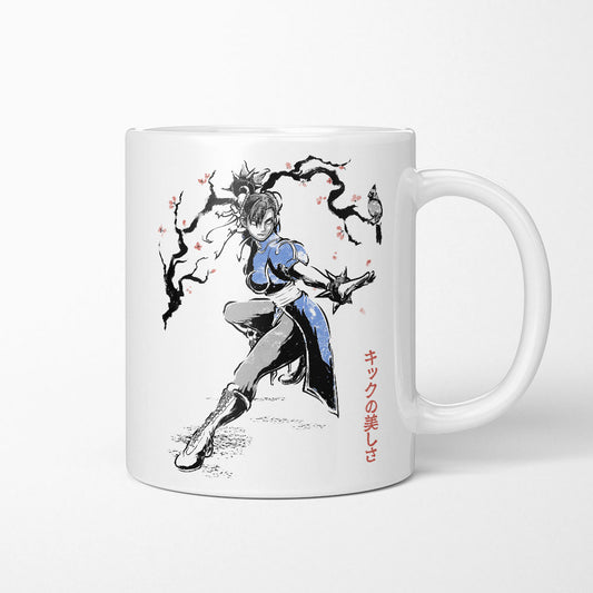 Kicking Beauty Sumi-e - Mug