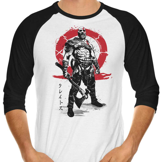 Killer of Gods Sumi-e - 3/4 Sleeve Raglan T-Shirt