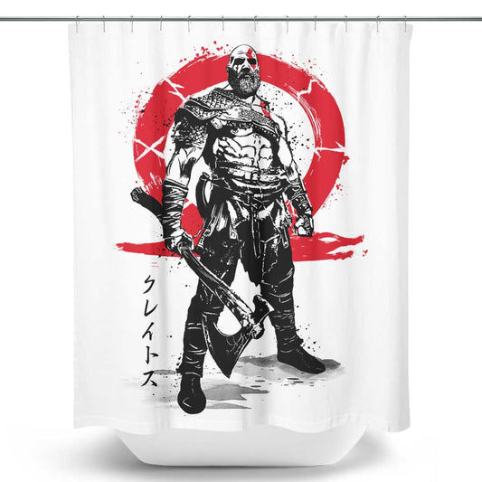 Killer of Gods Sumi-e - Shower Curtain