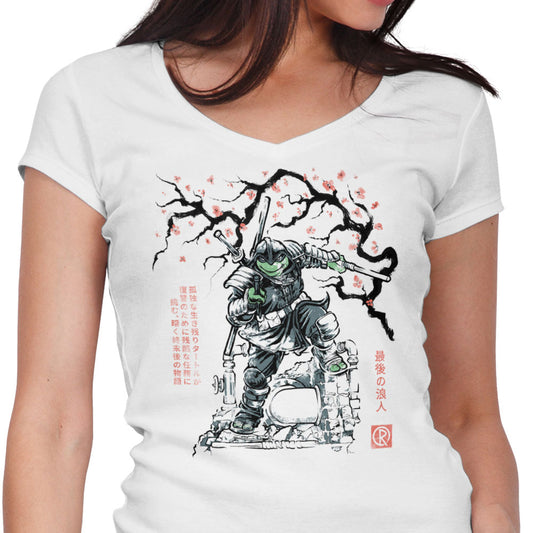 Last Ronin Sumi-e - Women's V-Neck