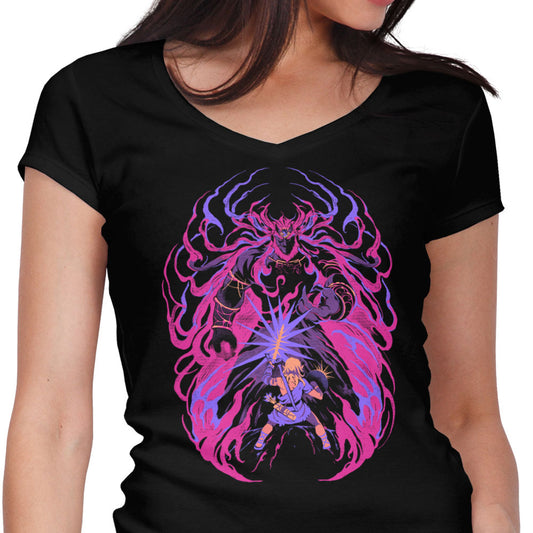 Light Against the Demon King - Women's V-Neck