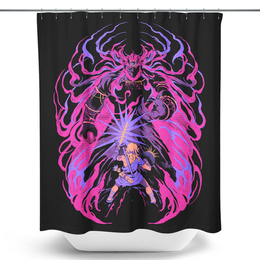 Light Against the Demon King - Shower Curtain