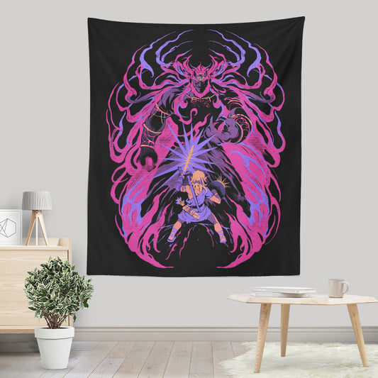 Light Against the Demon King - Wall Tapestry