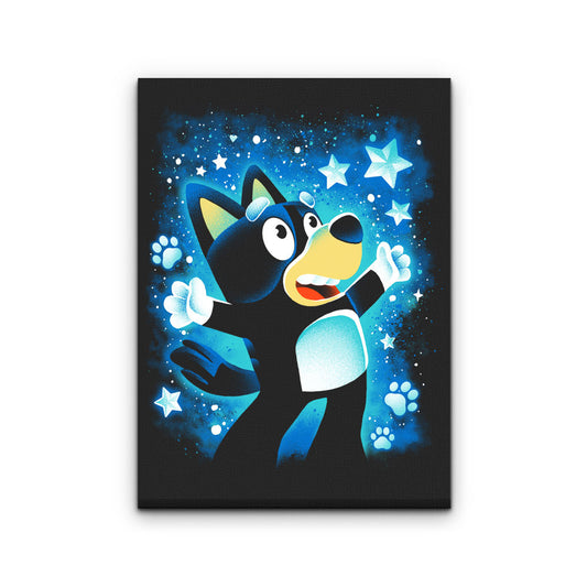 Little Blue Dog - Canvas Print