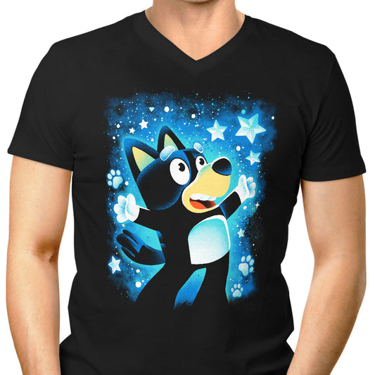 Little Blue Dog - Men's V-Neck