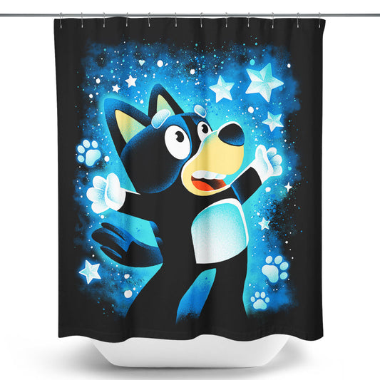 Little Blue Dog - Shower Curtain