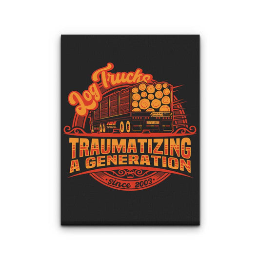 Log Truck Trauma - Canvas Print