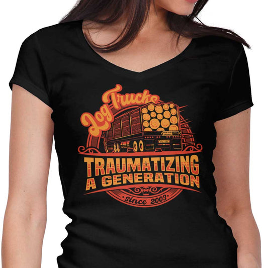 Log Truck Trauma - Women's V-Neck