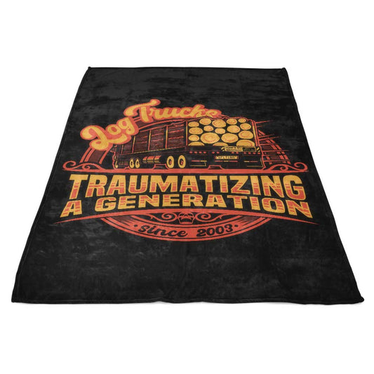 Log Truck Trauma - Fleece Blanket