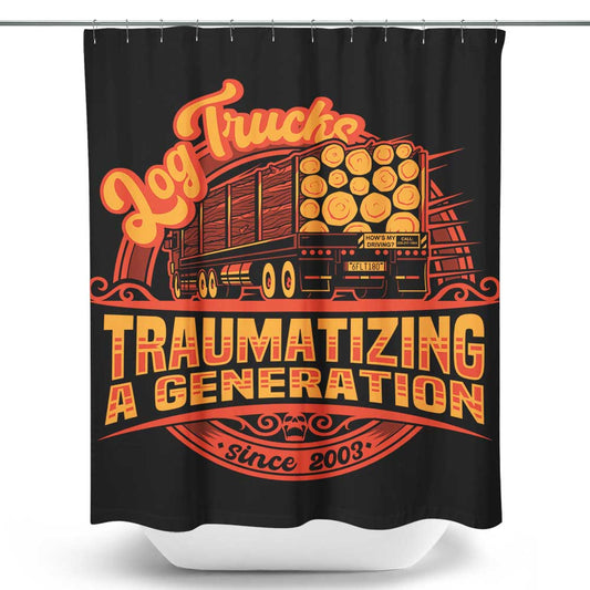 Log Truck Trauma - Shower Curtain
