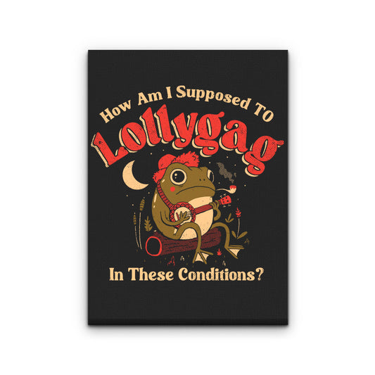 Lollygagging Frog - Canvas Print