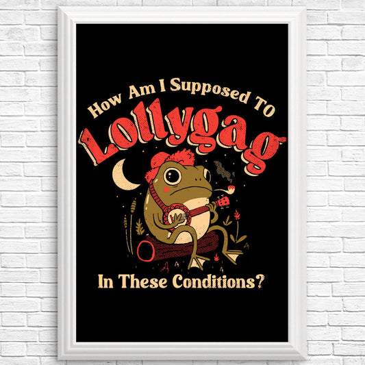 Lollygagging Frog - Posters & Prints