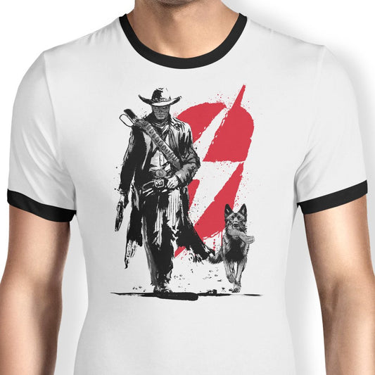 Lone Ghoul and Cub - Ringer T-Shirt