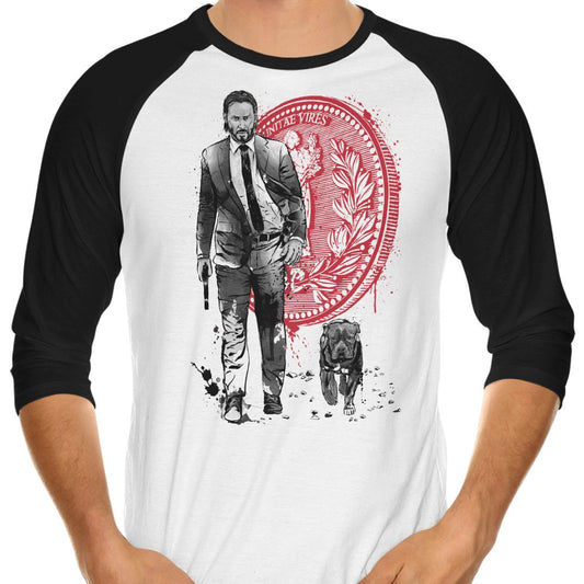 Lone Hitman and Cub - 3/4 Sleeve Raglan T-Shirt