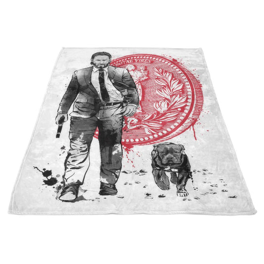 Lone Hitman and Cub - Fleece Blanket