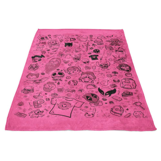 Lovely Doodles - Fleece Blanket