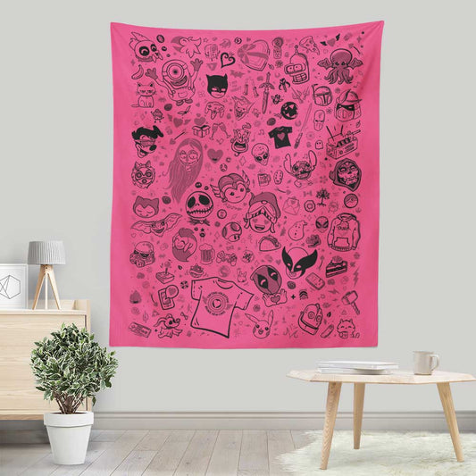 Lovely Doodles - Wall Tapestry