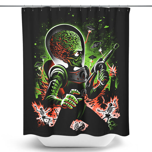 Mars Invasion - Shower Curtain