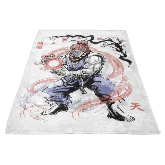 Master of the Fist Sumi-e - Fleece Blanket