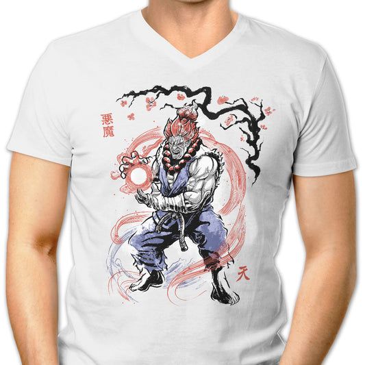 Master of the Fist Sumi-e - Men's V-Neck