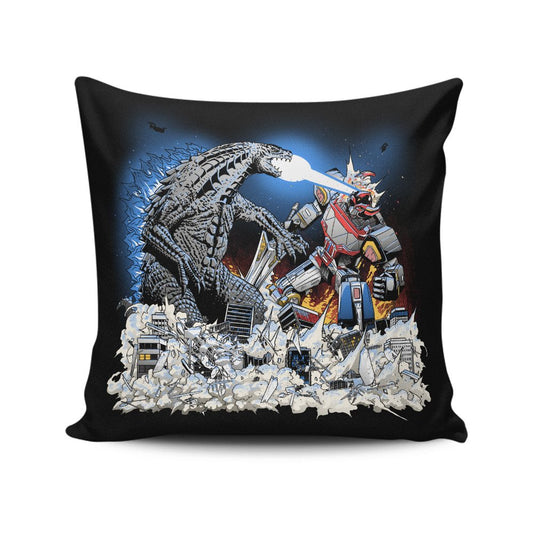 Mega Kaiju Battle - Throw Pillow